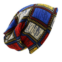 Plaid Ladies Beanie Hat Scarf Casual Skullies Year Present
