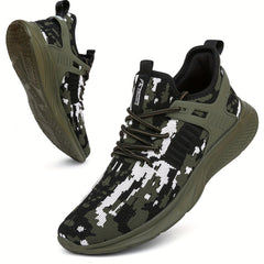 Men's Camo Knit Trail Running Shoes Soft Sole Sneakers