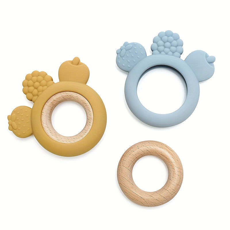Baby Teether Molar Stick 6-12 Months Soothing Toy Silicone Boilable Water