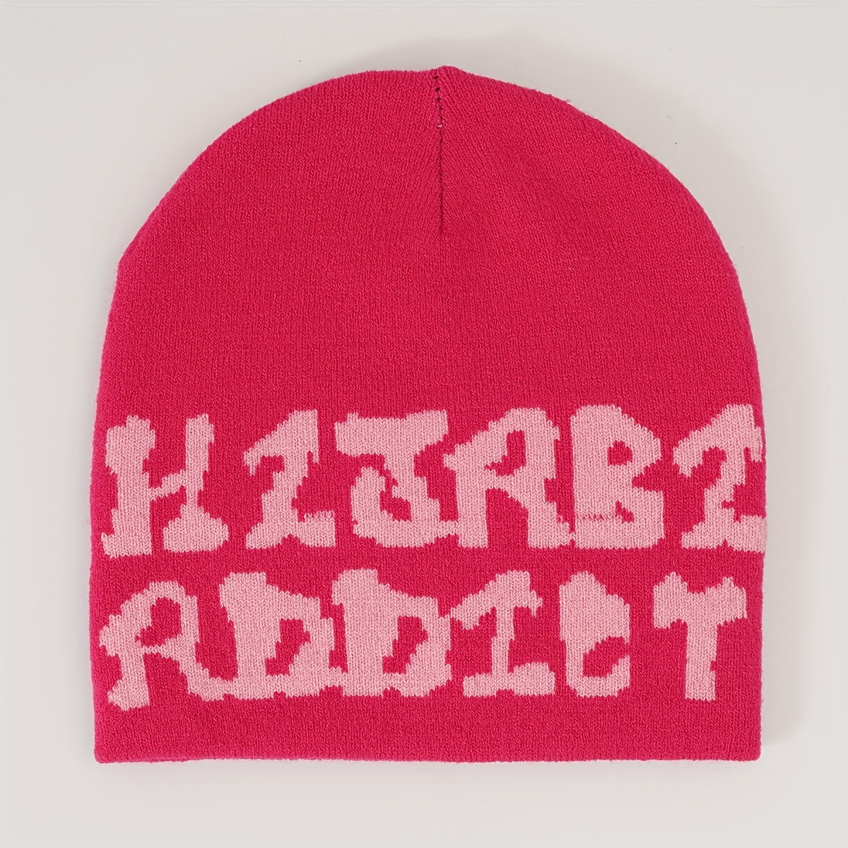 Y2K Hip Hop Letter Jacquard Beanie Warm Knit Hat