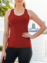 5pcs Women Racer Sports Tank Top V Shaped Casual Yoga Basic Running Fitness Tank