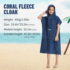 Kids Surf Poncho Hooded Towel Quick Drying