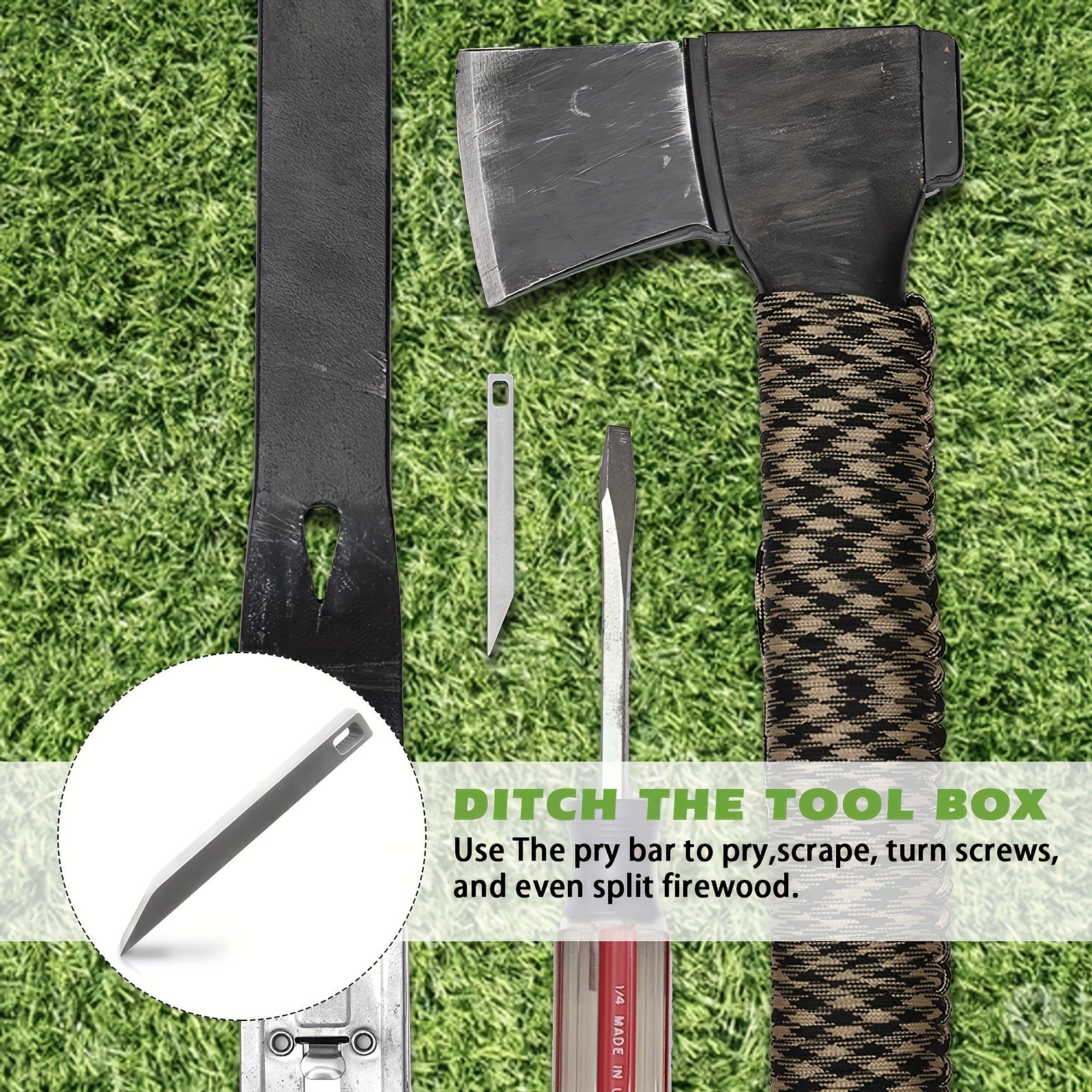 Portable Stainless Steel Key Chain with Pry Bar