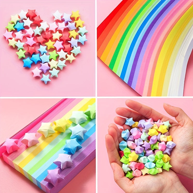 540 Origami Stars Papers Double Sided Colorful Star Strips 27 Colors
