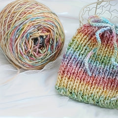 Rainbow Gradient Icelandic Yarn for Hand Crocheting Gloves