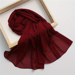 Chiffon Scarf Casual Hijab Classic Shawl Silk Head Wrap Bandana