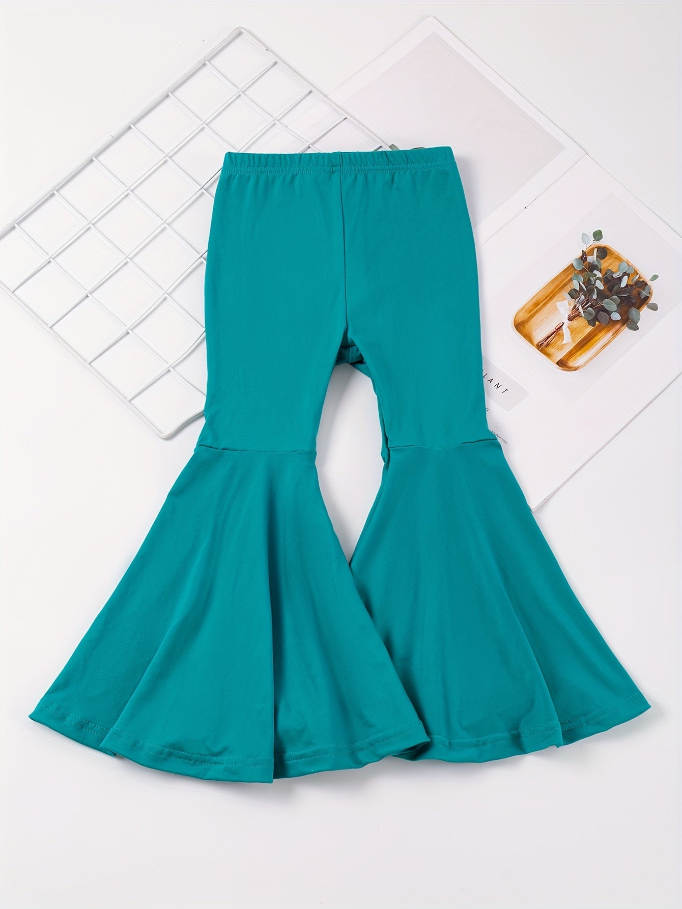 Baby Girls Flare Leg Pants Elastic Waist Toddler Clothes