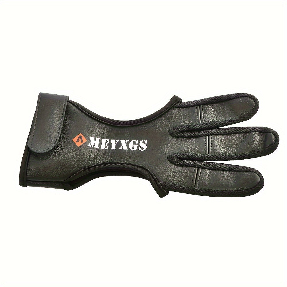 Archery 3 Finger Leather Glove Finger Tab for Beginners