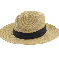 Straw Sun Hat Wide Brim Beach Hat 57 cm