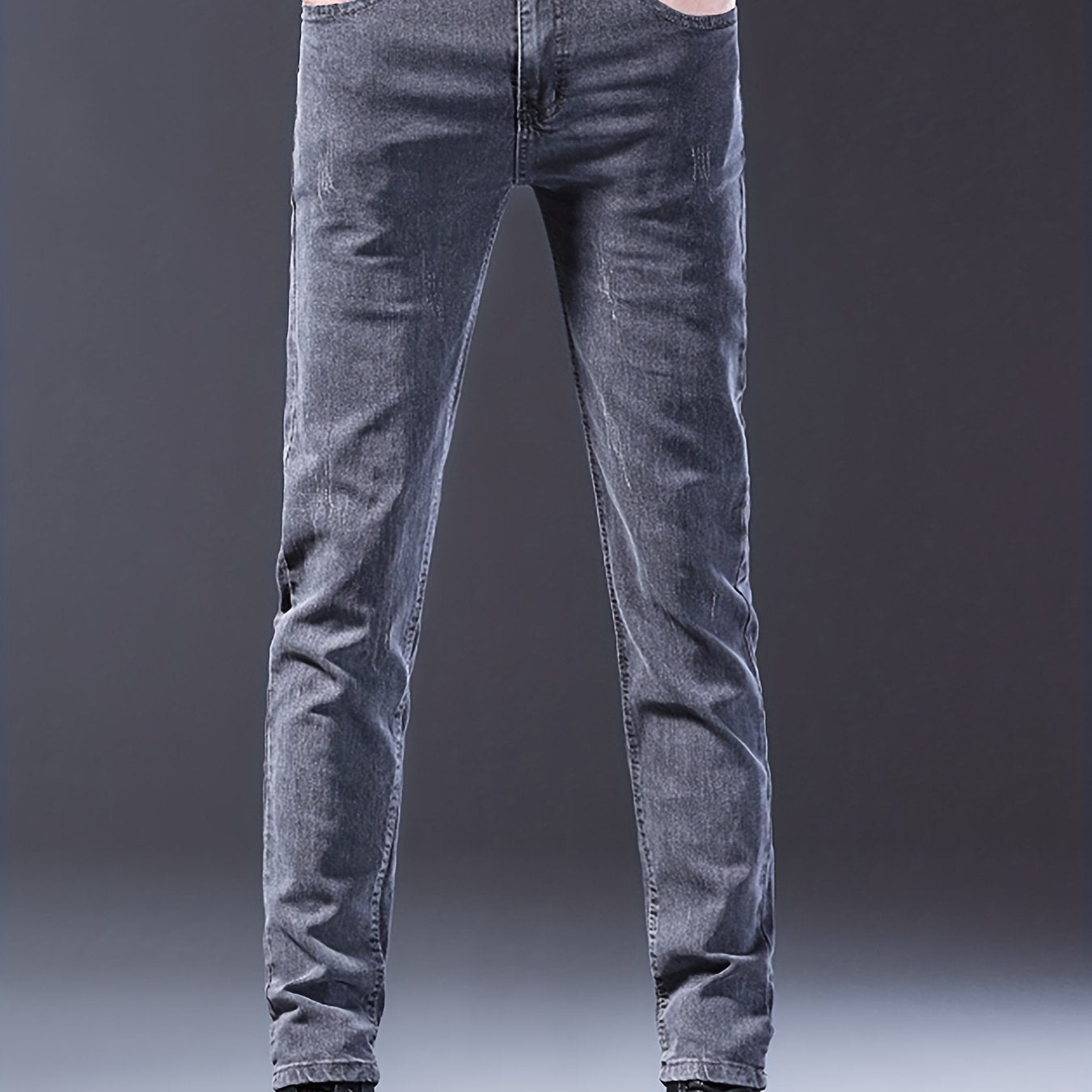 Men's Slim Fit Distressed Jeans Casual Street Style Denim Pants