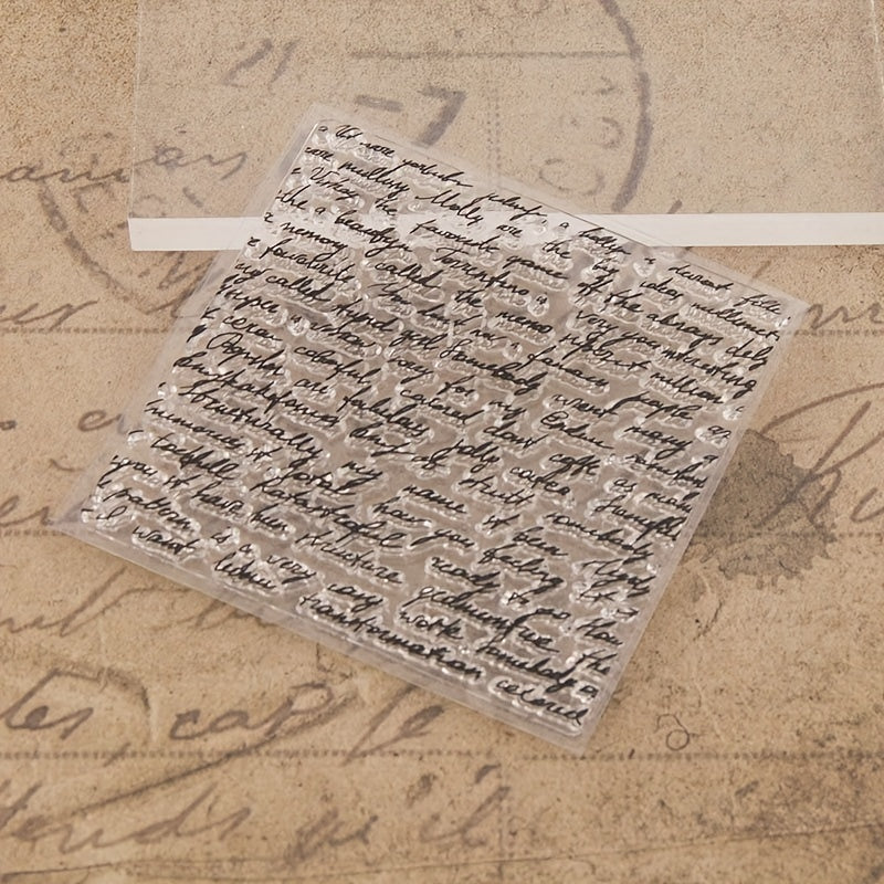 Word Pattern Transparent Stamps for DIY Scrapbooking