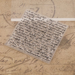 Word Pattern Transparent Stamps for DIY Scrapbooking