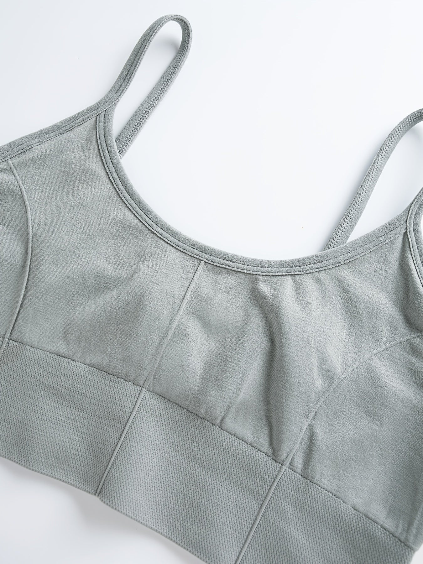 3pcs Solid Cami Crop Tops Crew Neck Women's Lingerie