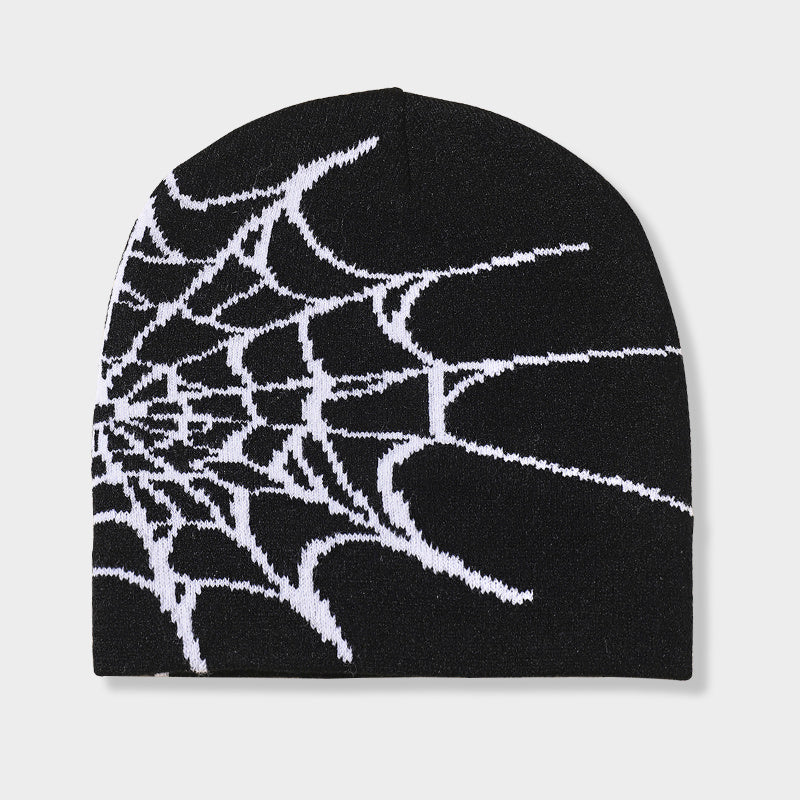 Fashionable Sport Windproof Knit Beanie Hat Spider Web Warm Ski Cold Hat