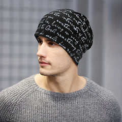 Retro Letter Brimless Pullover Hat For Men Women