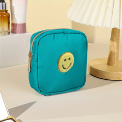Chenille Patched Sanitary Napkin Storage Bag Zipper Pouch