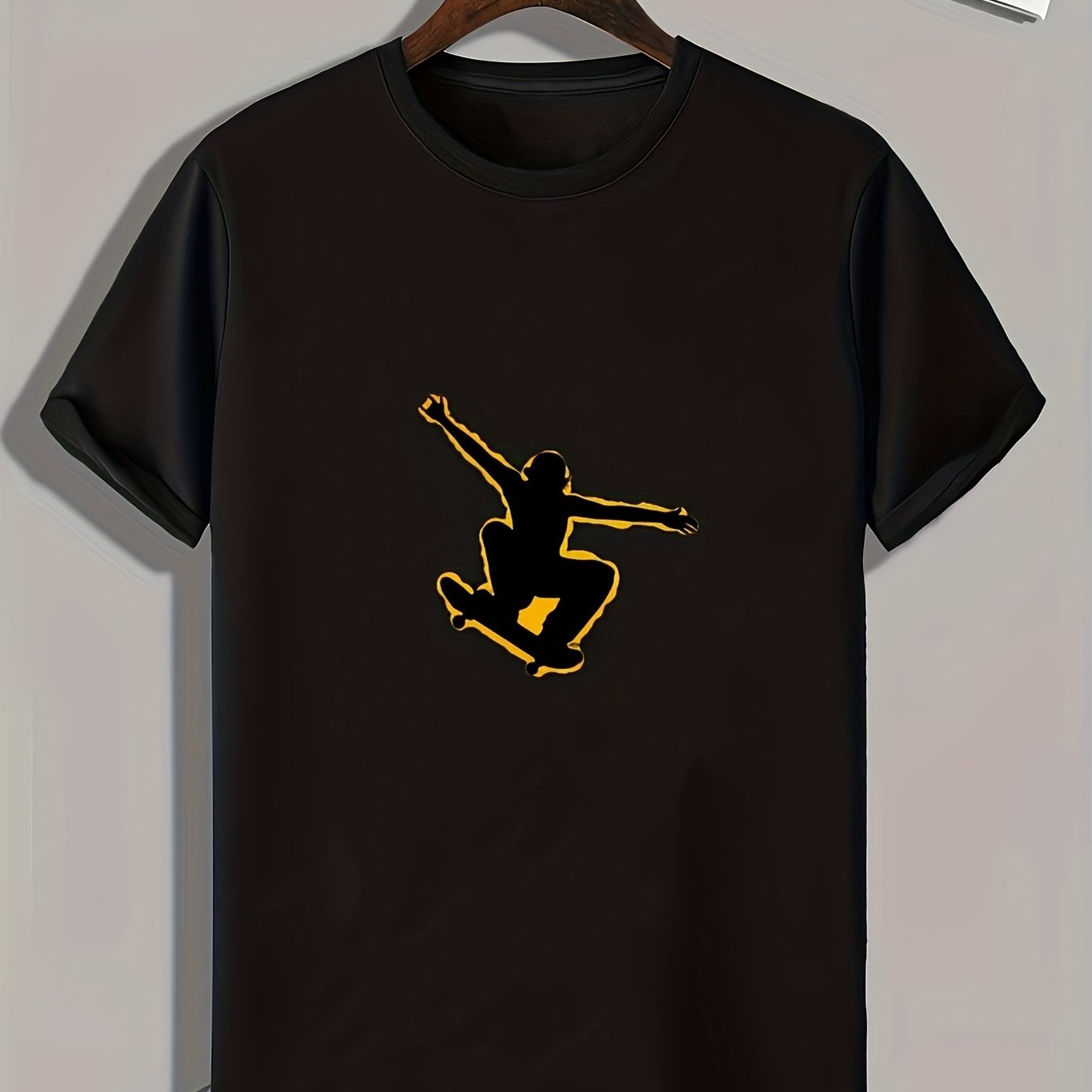 Skateboarding Print Men's Graphic T-shirt for Summer