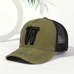 3D Embroidery Baseball Cap Washed Old Duck Tongue Classic Mesh Outdoor Cap