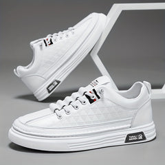 Men's Lace up Sneakers PU Leather Skate Shoes