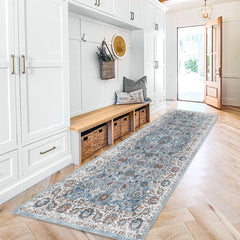 Vintage Boho 2'X10' Runner Rug Non Slip Washable Stair Carpet Runner