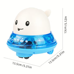 Colorful Whale Bath Toys with Water Spray and LED Light for Kids