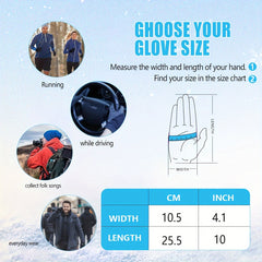 Touch Screen Winter Gloves for Men and Women, Warm Cold Weather Gloves