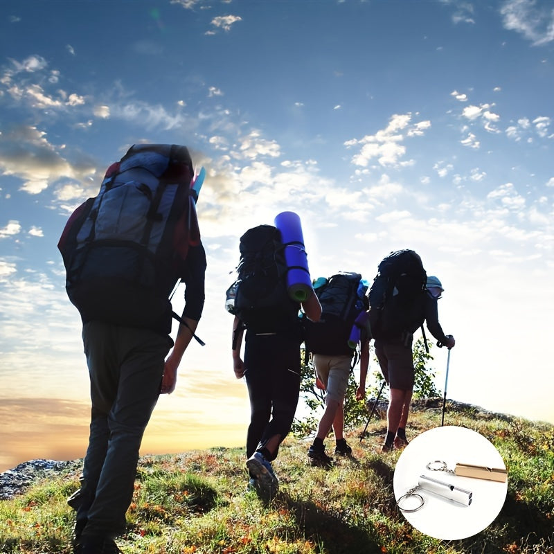 4PCS Aluminum Alloy Survival Whistle for Outdoor Camping Emergency