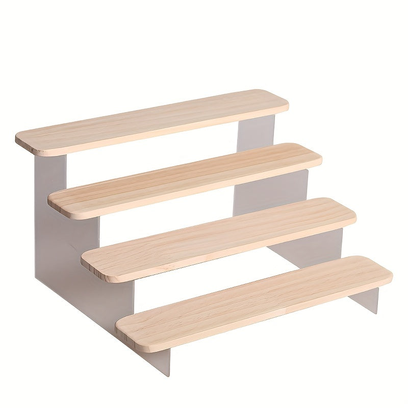 Solid Wood Ladder Display Stand Hand Model Display Rack Home