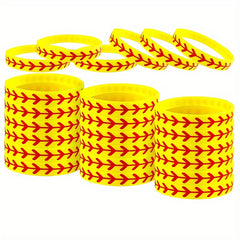 15 Pcs Rubber Wristband Sports Silicone Bracelets