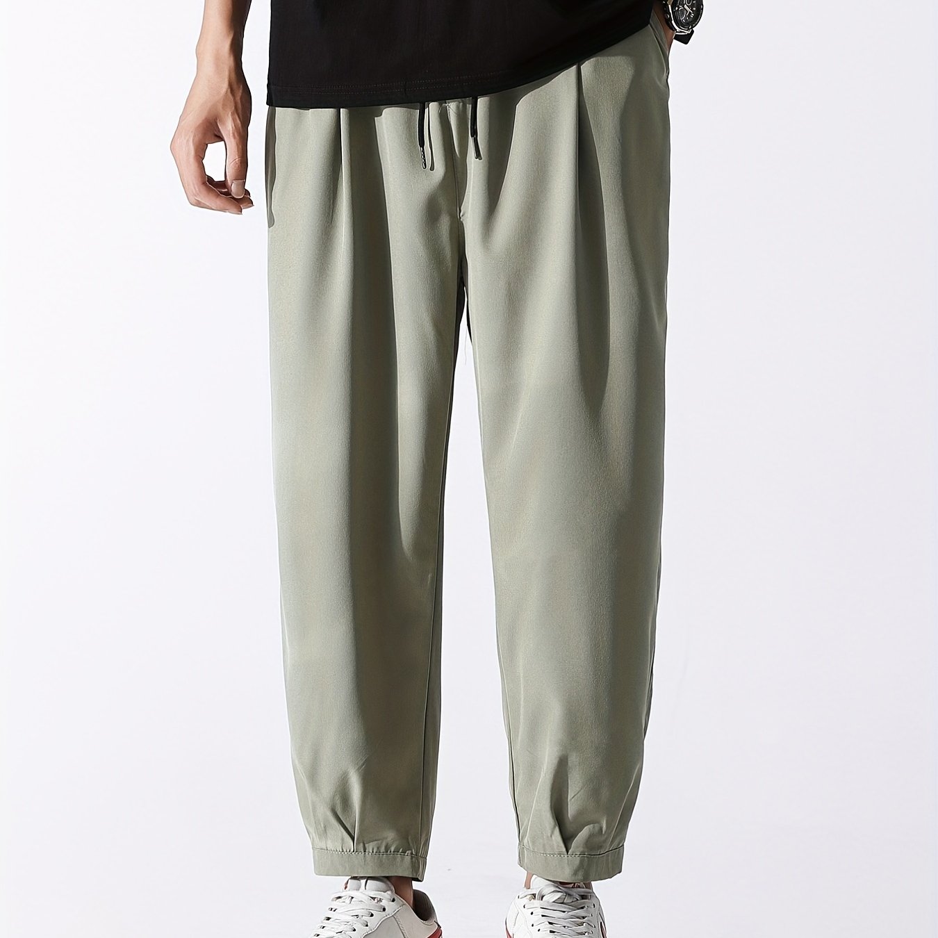 Men's Drawstring Pants Loose Casual Jogger Pants
