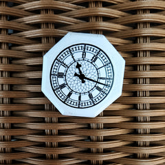 Dollhouse Wall Clock Mini Home Decor Accessory with Adhesive Backing