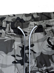 Men's Camo Cargo Pants Elastic Waist Casual Trousers