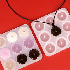 DIY Glass Jade Safety Buckle Pendant Epoxy Mold Bracelet Jewelry Silicone Mold