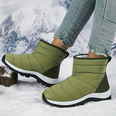 Non Slip Medium Tube Snow Boots Thickened Velvet Warm Shoes