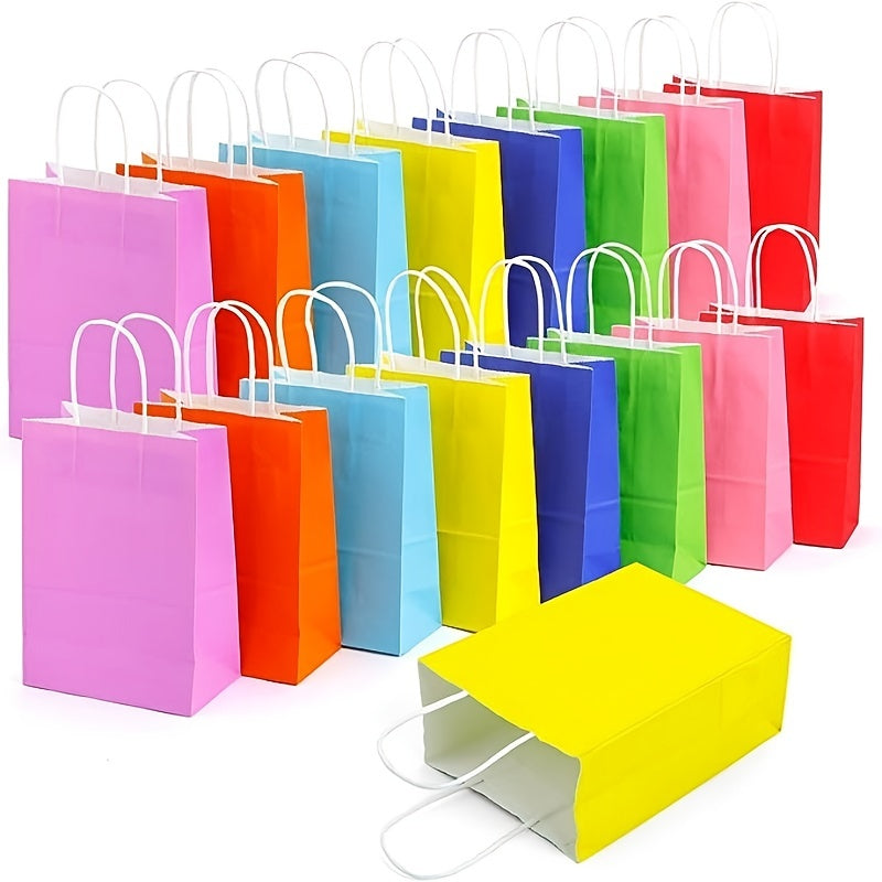 16pcs Colorful Gift Tote Bags for Various Occasions