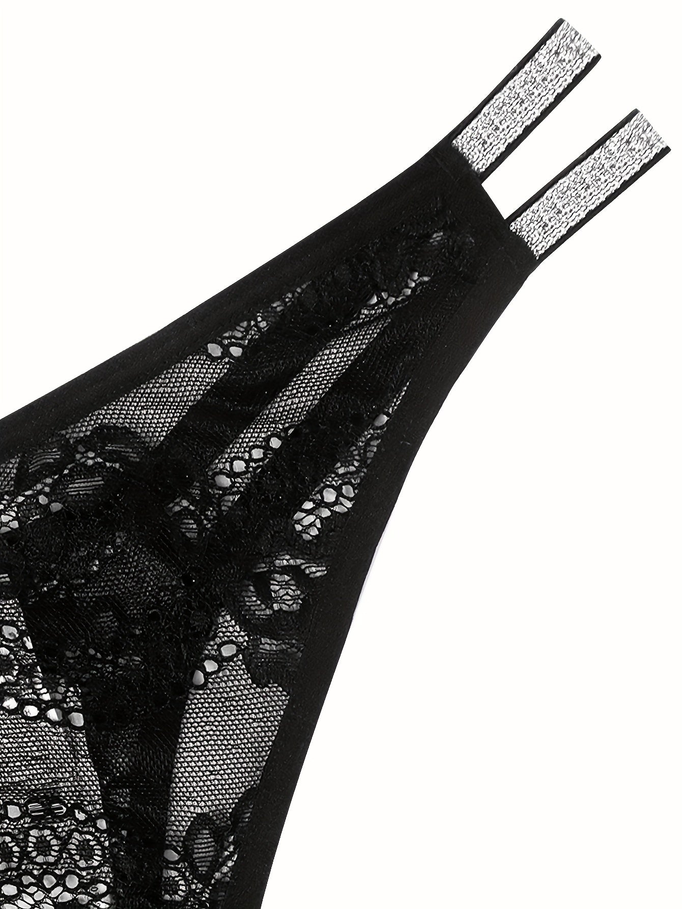 Floral Lace Mesh Thongs Semi-sheer Intimates Panties