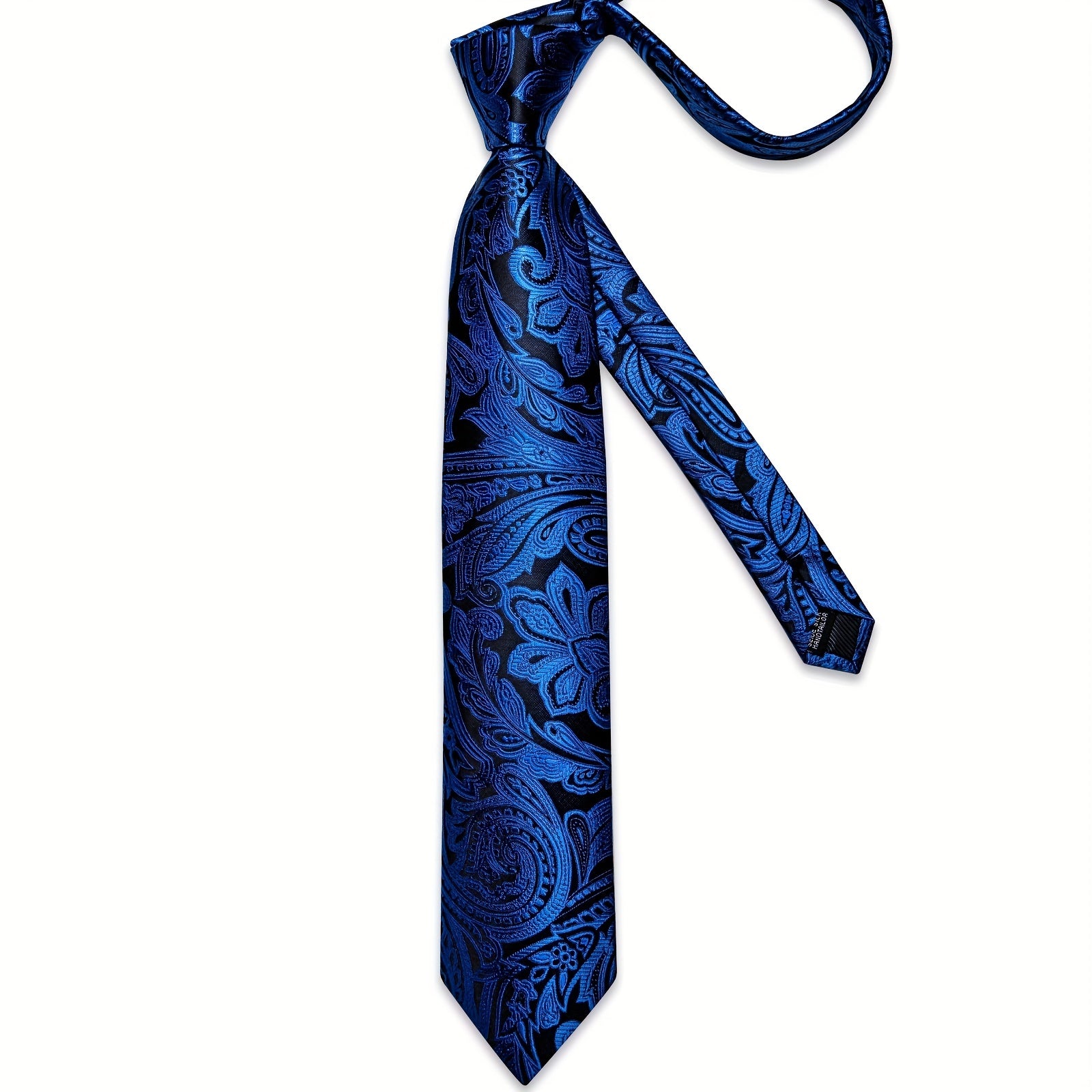 Paisley Necktie Silver Silk Tie Set For Men