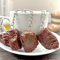 Food Keychain Pendant Decoration for Car Keys Backpacks Wallet