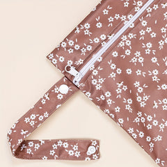 2pcs Floral & Animal Print Wet Dry Bags Portable Diaper Pouches