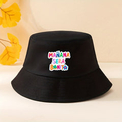 Candy Bucket Hat Letter Print Casual Basin Hat Unisex Lightweight Fisherman Cap
