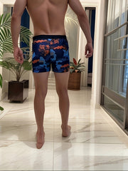 Men's Stylish High Stretch Swimming Trunks Beach Vacation Trunks