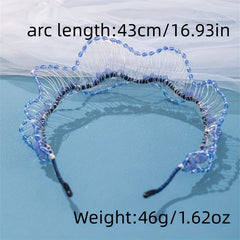 Kids Princess Crystal Beaded Hair Hoop Rhinestone Hair Accessories