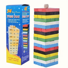 Colorful Numbered Wooden Building Blocks Educational Toy