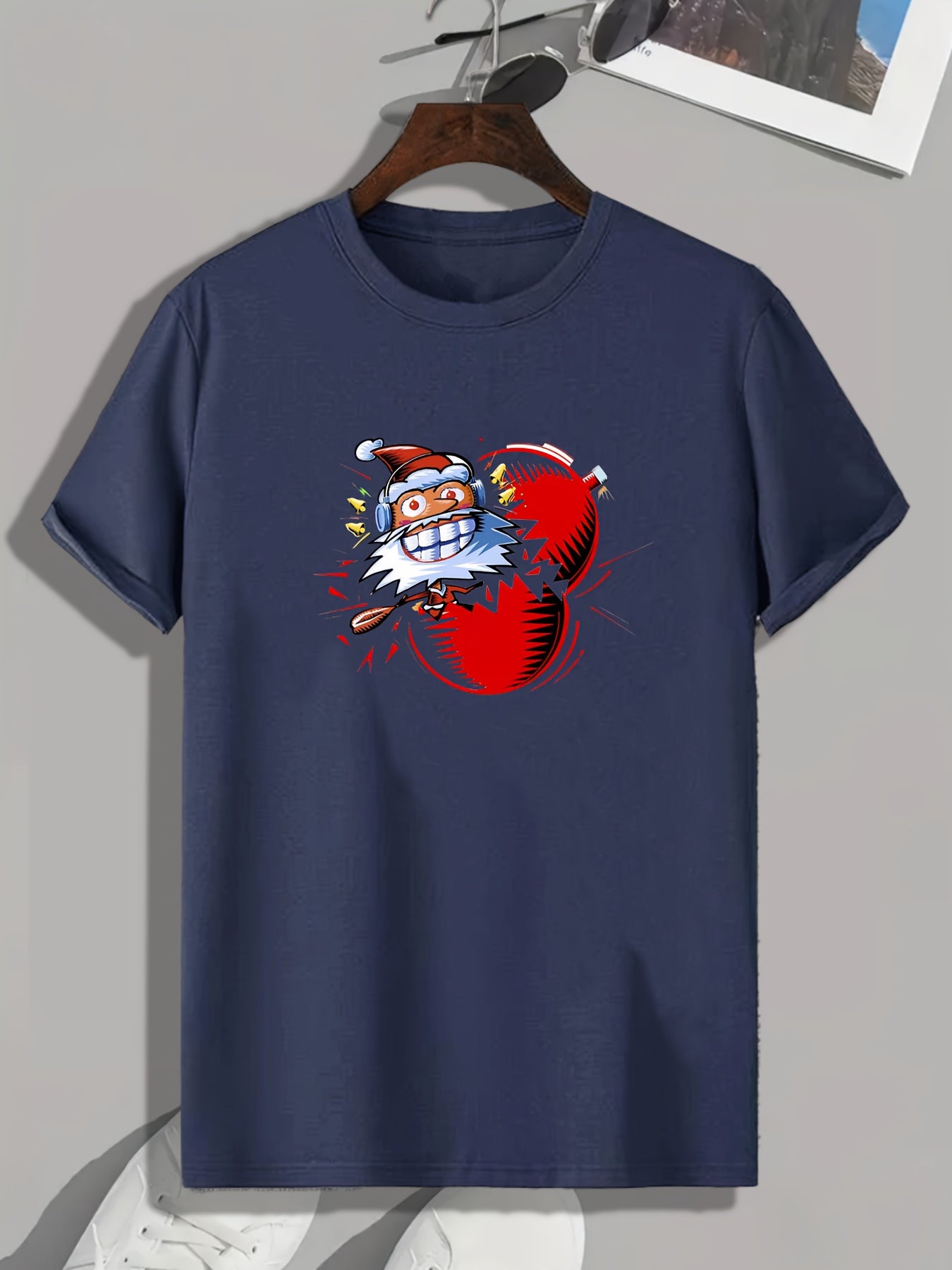 Christmas Santa Claus Print Men's Graphic T shirt