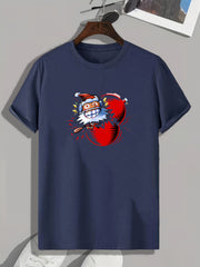 Christmas Santa Claus Print Men's Graphic T shirt