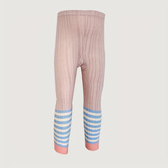Girls Striped Leggings Comfortable Underlayer Pants For Kids