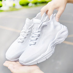 Women's Mesh Sneakers Lace Up Running Shoes for Fitness Workout