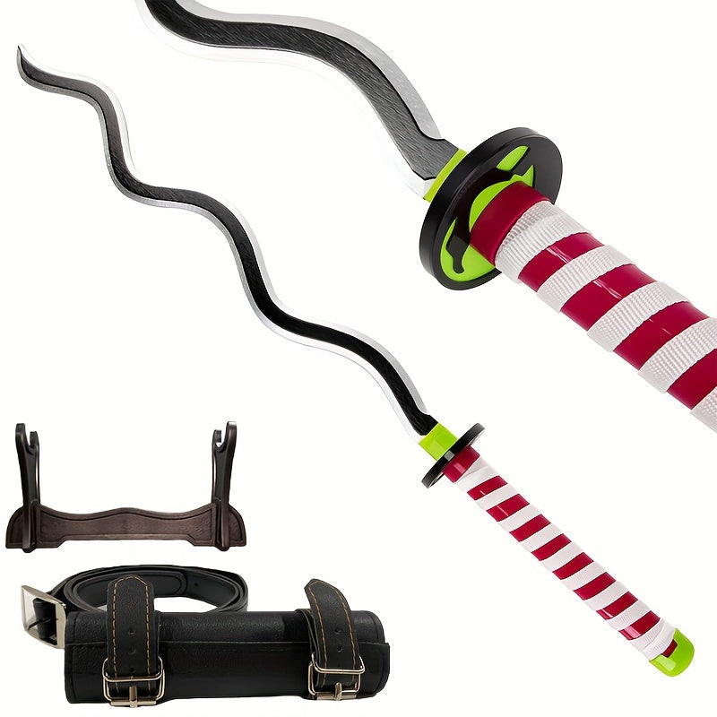Anime Sword with Belt & Stand Samurai Katana Halloween Cosplay Roleplay