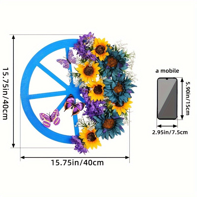 Sunflower Wheel Christmas Garland Hanging Decorations