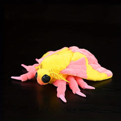 Realistic Silkworm Moth Plush Toy Soft Stuffed Animal for Nature Family Gift